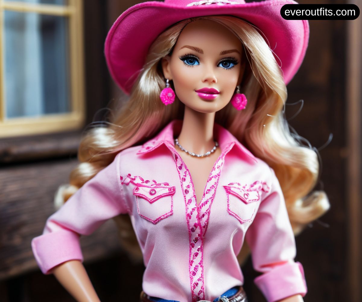 Classic Cowgirl Barbie Look with a Pink Hat