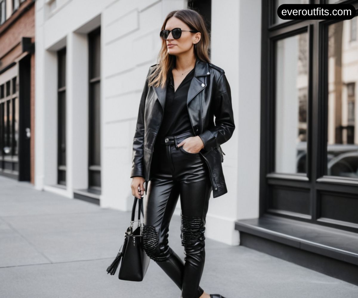 Edgy Leather Pants Look