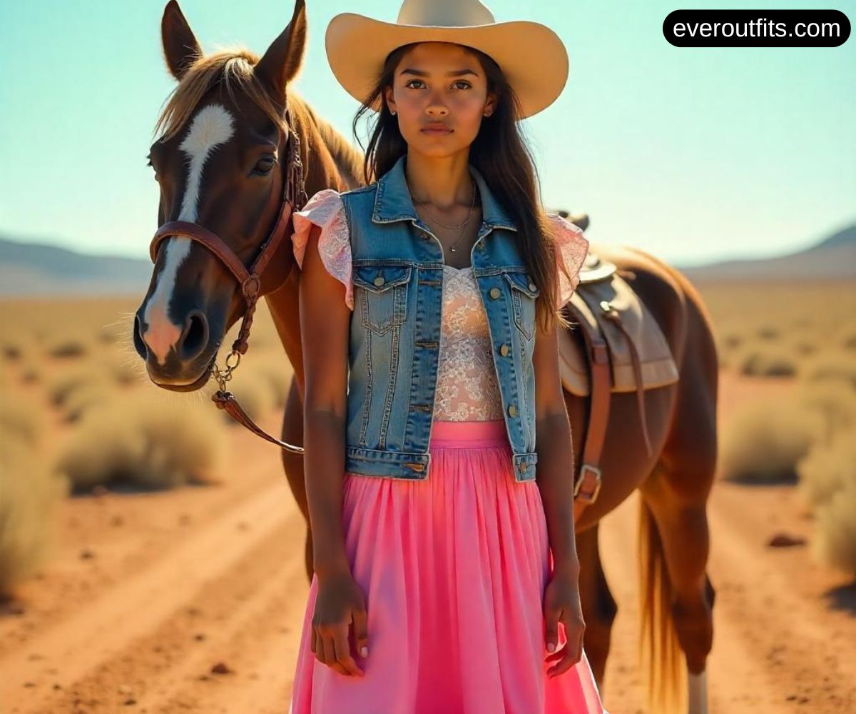 Flared Skirt Cowgirl Barbie Outfit