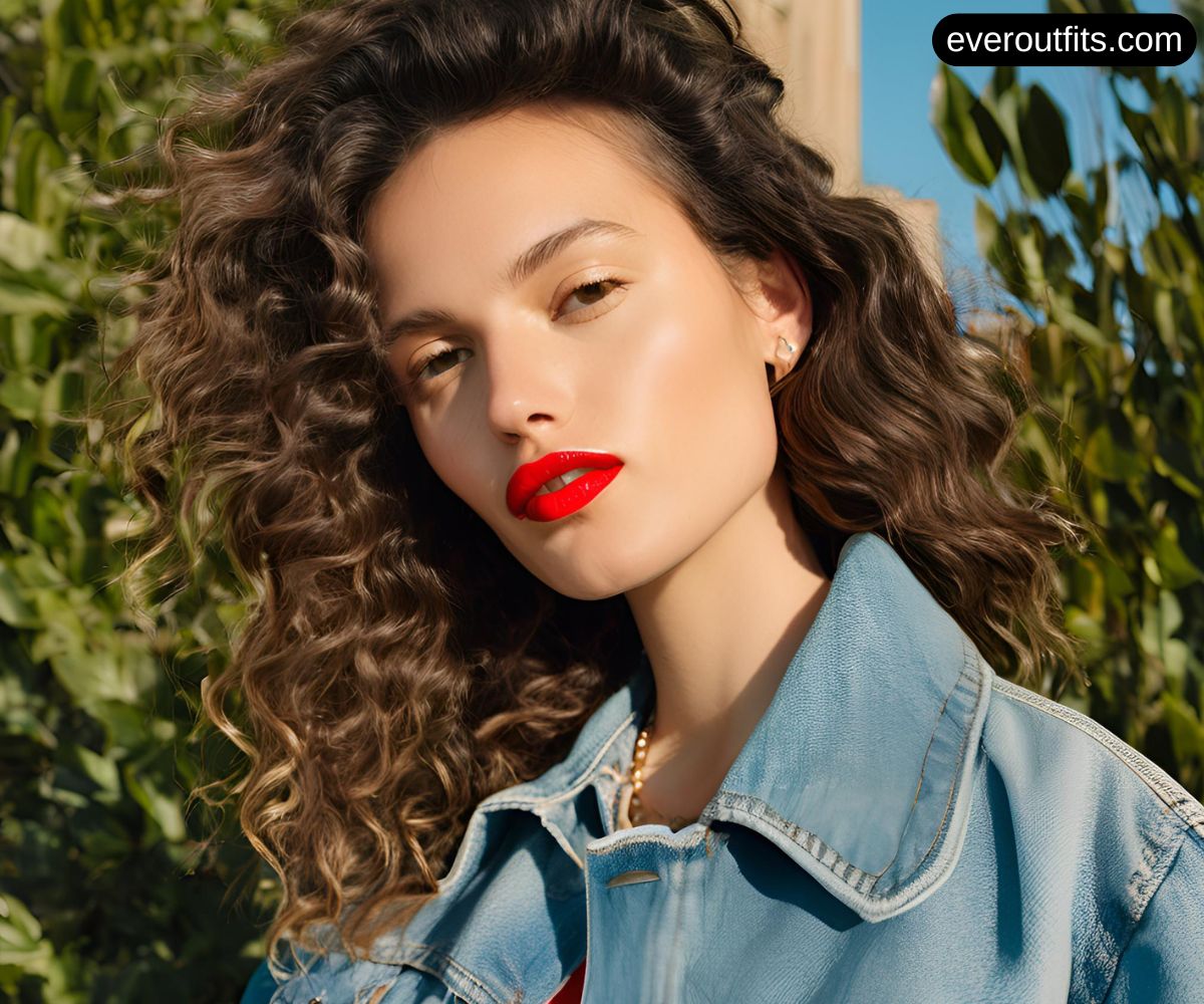 Jean Jacket & Red Lipstick