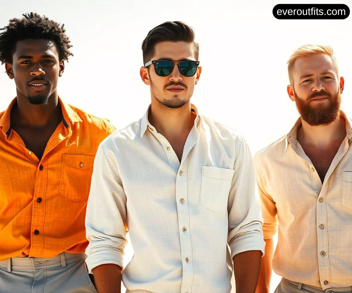 Casual Linen Shirt with Chino Shorts