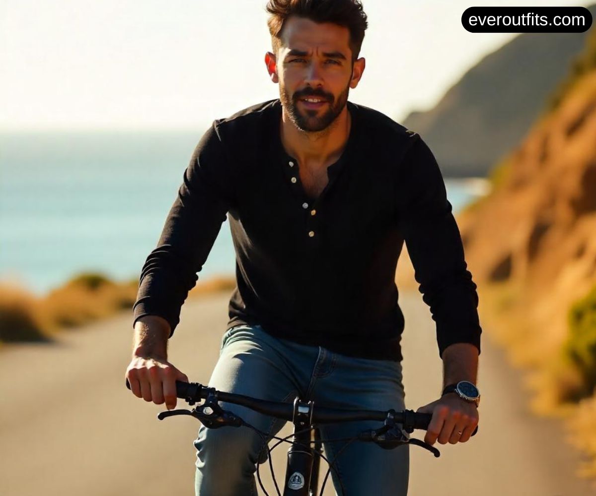 Henley Shirt with Slim Fit Jeans
