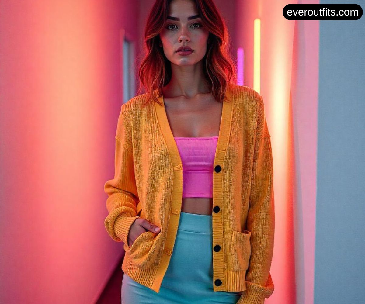 Layered Cardigans with Pencil Skirts